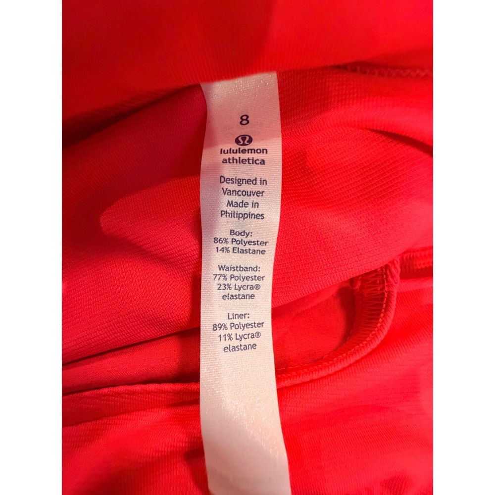 Lululemon Speed Short Pink Running Training Shorts LW7ACES RAZZ Size 8 NWT - Picture 7 of 8